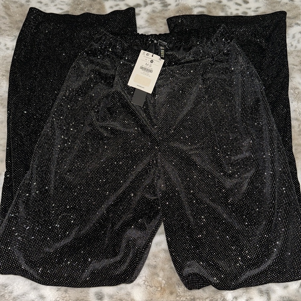 Black Bershka sparkly pants size Medium new with tag